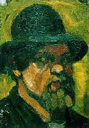 Theo van Doesburg Self-portrait wit hat. Spain oil painting artist